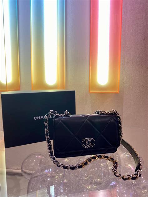 chanel phone holder clutch with chain|chanel 19 clutch with chain.